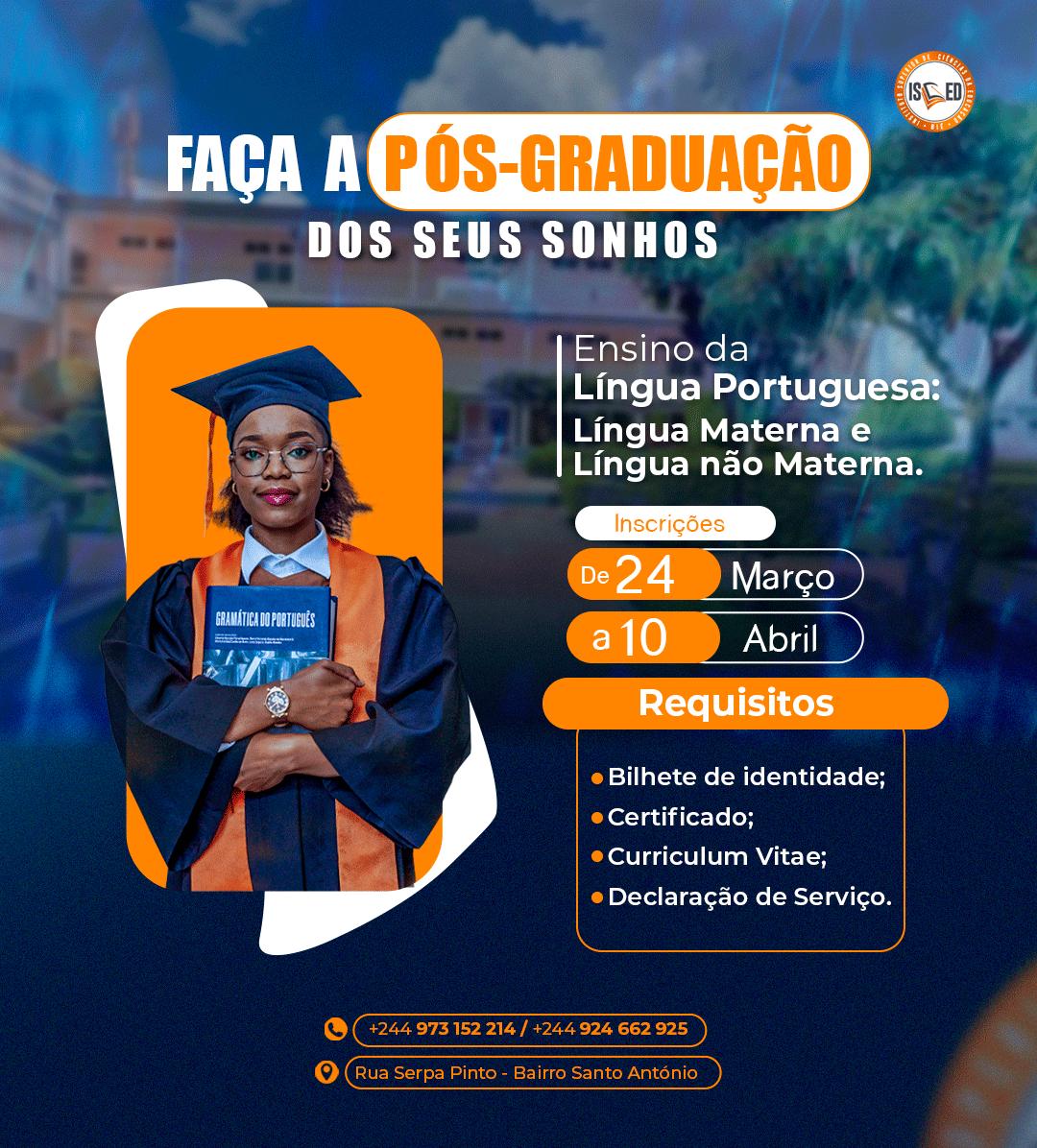 CURSO DE PÓS-GRADUAÇÃO EM ENSINO DA LÍNGUA PORTUGUESA(LÍNGUA MATERNA E LÍNGUA NÃO MATERNA